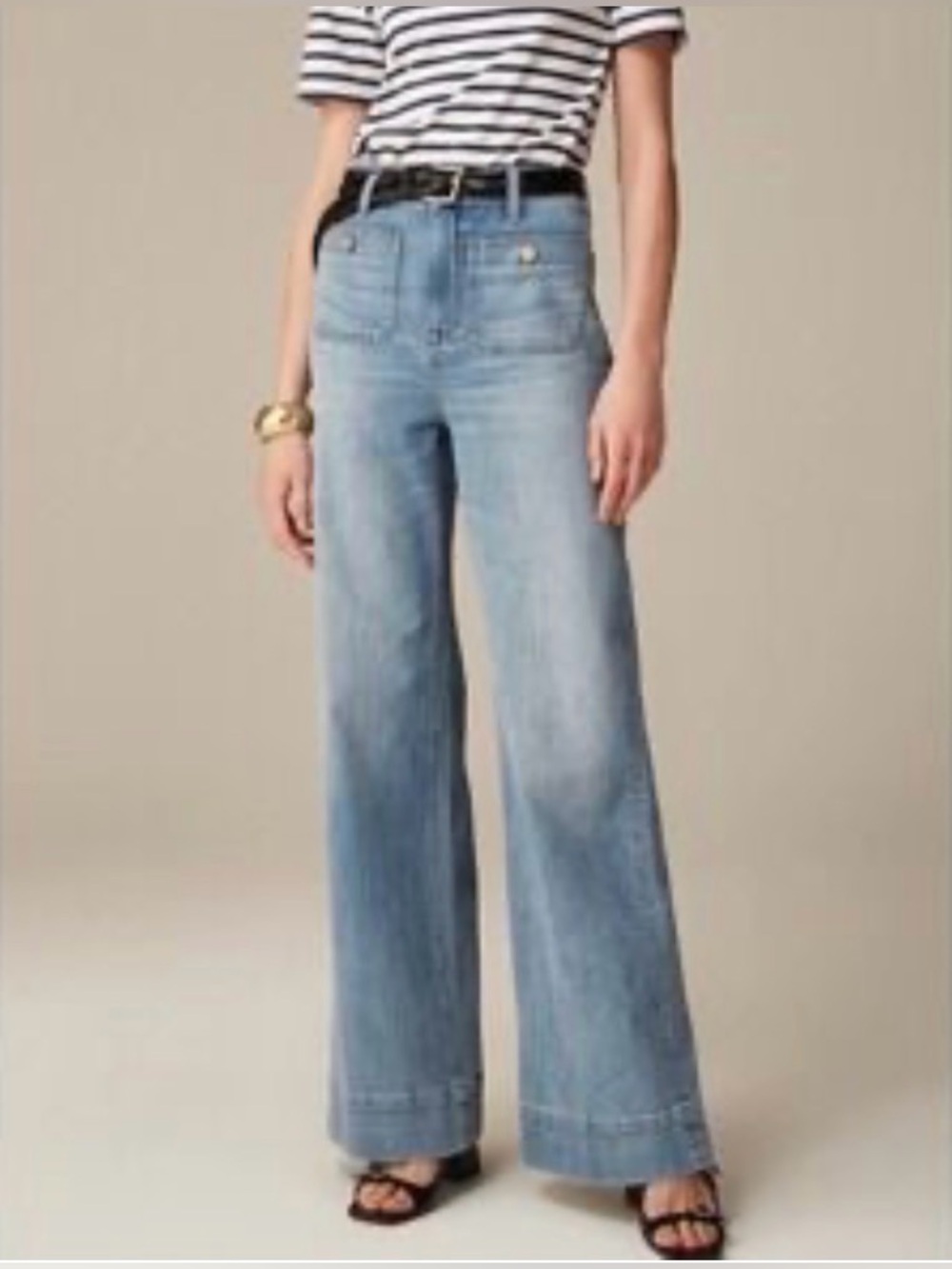 J. Crew Light Wash Wide-Leg Jeans